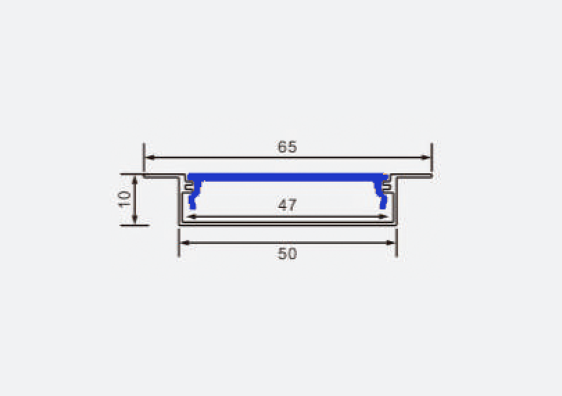 HM798 Wide Aluminum LED Profiledrawing HM798 Wide Aluminum LED Profiledrawing